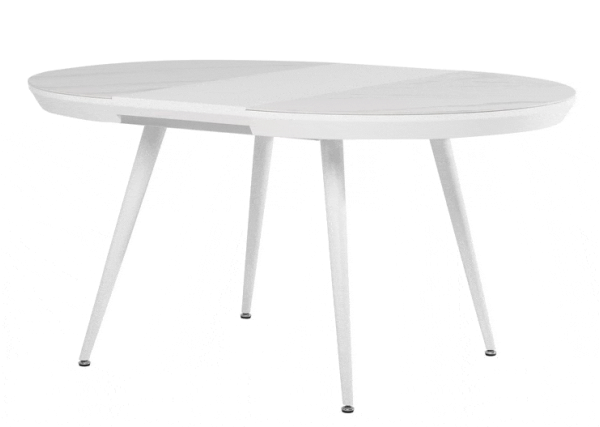 Раскладной обеденный стол Vetro Mebel TML-875 Белый мрамор-4
