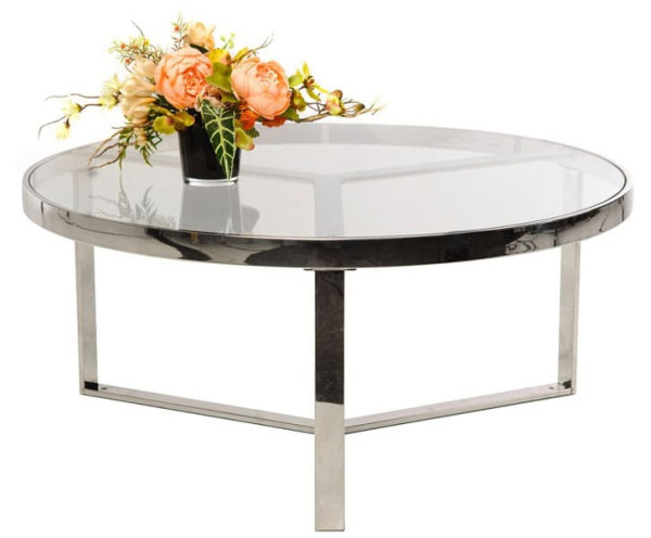 Журнальний стіл Vetro Mebel CB-1 Прозорий-срібло-1
