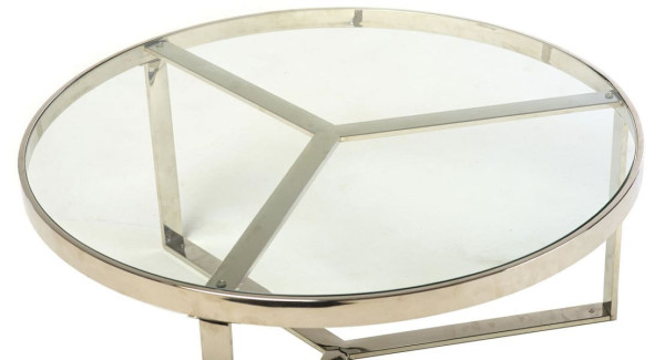 Журнальний стіл Vetro Mebel CB-1 Прозорий-срібло-3
