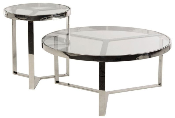 Журнальний стіл Vetro Mebel CB-1 Прозорий-срібло-6