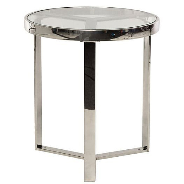 Журнальний стіл Vetro Mebel CB-2 Прозорий-срібло-0