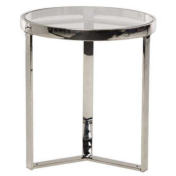 Журнальний стіл Vetro Mebel CB-2 Прозорий-срібло-1