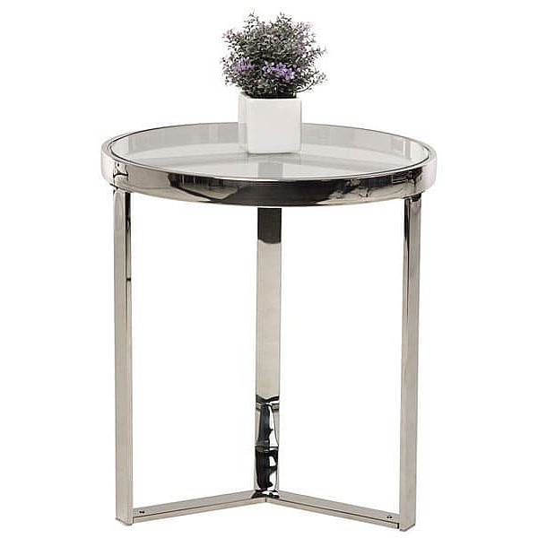 Журнальний стіл Vetro Mebel CB-2 Прозорий-срібло-2