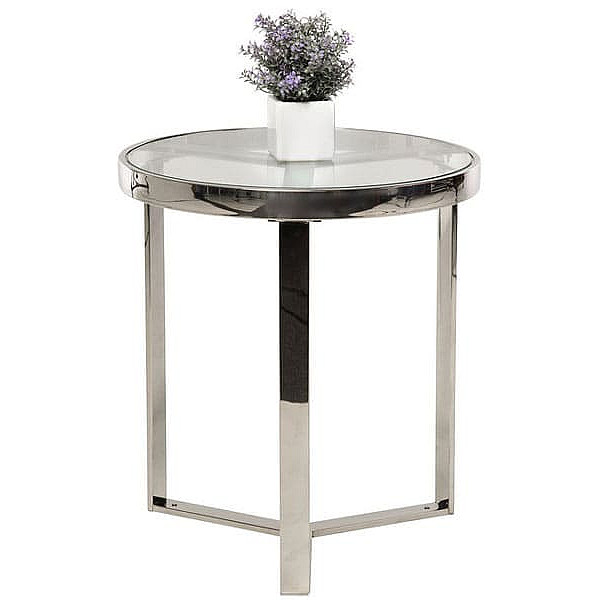 Журнальний стіл Vetro Mebel CB-2 Прозорий-срібло-3