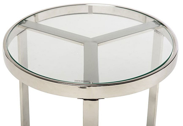 Журнальний стіл Vetro Mebel CB-2 Прозорий-срібло-4
