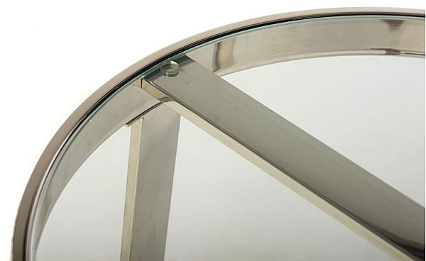 Журнальний стіл Vetro Mebel CB-2 Прозорий-срібло-5