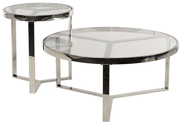 Журнальний стіл Vetro Mebel CB-2 Прозорий-срібло-8