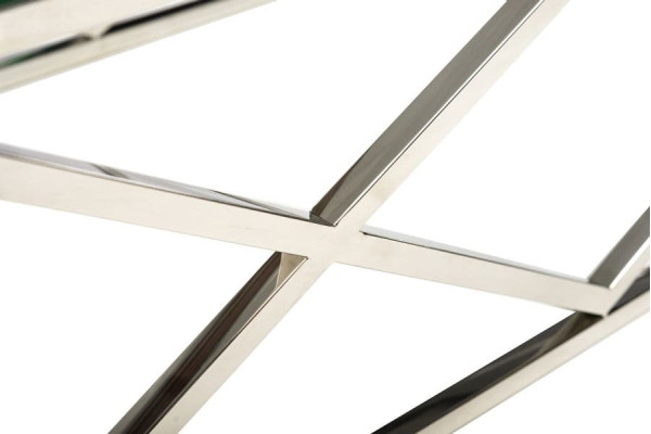 Журнальный стол Vetro Mebel CD-1 Прозрачный-серебро-5