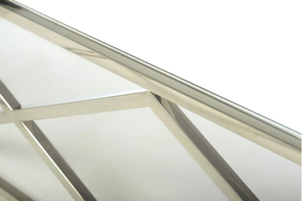 Журнальный стол Vetro Mebel CD-1 Прозрачный-серебро-7