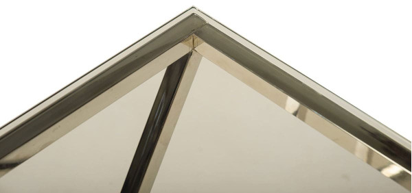 Журнальный стол Vetro Mebel CD-2 Прозрачный-серебро-3