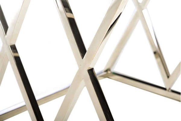 Журнальный стол Vetro Mebel CD-2 Прозрачный-серебро-5