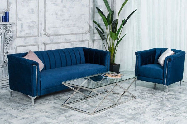Софа Vetro Mebel Джованни Индиго-серебро-5