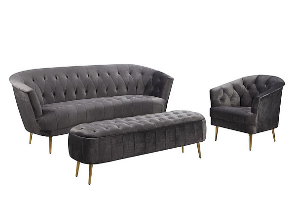 Софа Vetro Mebel Лучія Сірий-золото-3