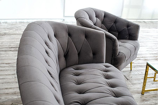 Софа Vetro Mebel Лучія Сірий-золото-8