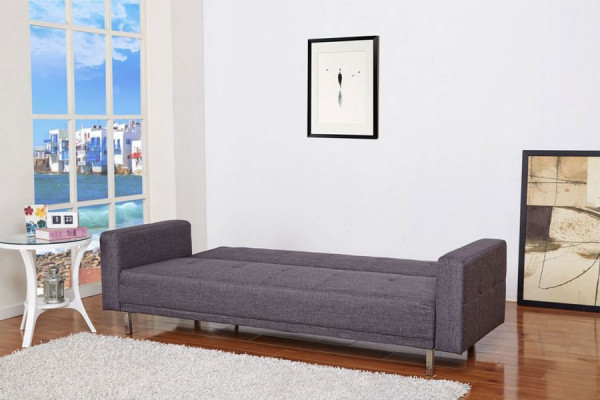 Софа раскладная Vetro Mebel Доминик Серый-серебро-7