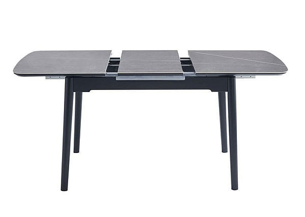 Раскладной обеденный cтол Vetro Mebel TM-76 Петра грей/черный-8