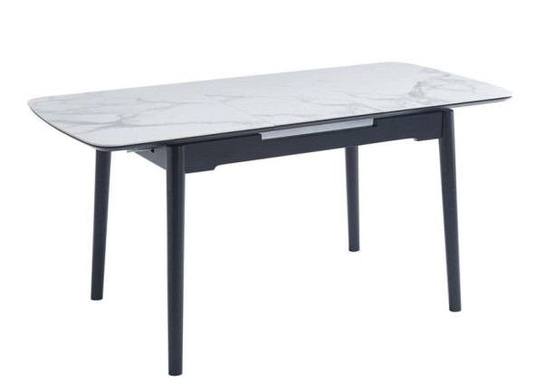 Раскладной обеденный cтол Vetro Mebel TM-76 Вайт клауд-черный-3
