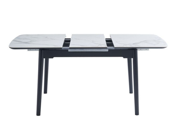 Раскладной обеденный cтол Vetro Mebel TM-76 Вайт клауд-черный-2