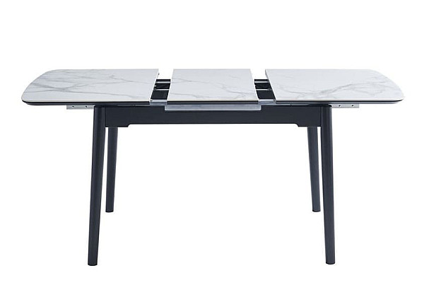 Керамічний стіл розкладний обідній Vetro Mebel TM-87 Білий мармур-3