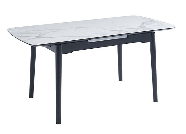 Керамічний стіл розкладний обідній Vetro Mebel TM-87 Білий мармур-5