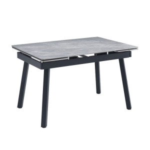Керамический стол раскладной обеденный Vetro Mebel TM-88-1 Ребекка грей-черный