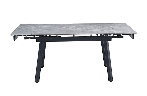 Керамічний стіл розкладний обідній Vetro Mebel TM-88-1 Ребекка грей-чорний-4