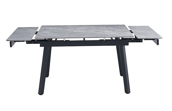 Керамічний стіл розкладний обідній Vetro Mebel TM-88-1 Ребекка грей-чорний-3