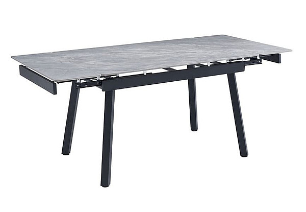 Керамічний стіл розкладний обідній Vetro Mebel TM-88-1 Ребекка грей-чорний-5