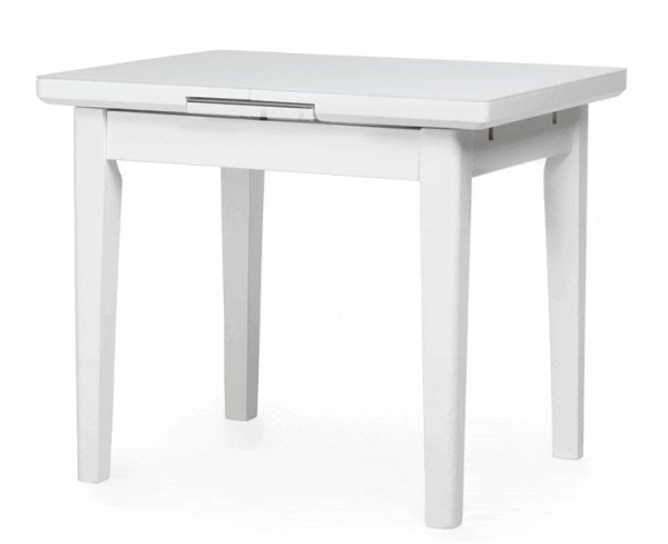 Стол раскладной обеденный Vetro Mebel TM-79 Матовый Снежно Белый-0