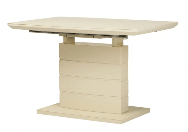 Стол раскладной обеденный Vetro Mebel TMM-50-1 Матовый Молочный-0