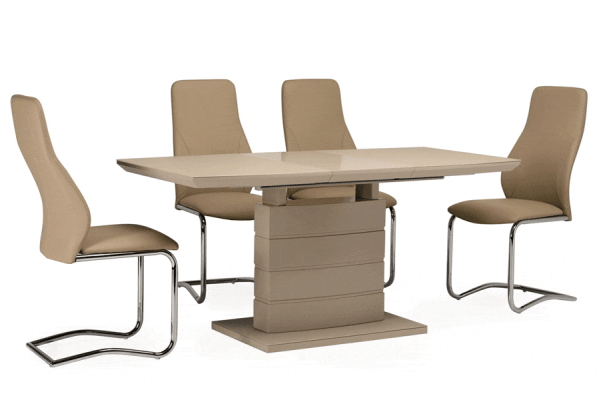 Стол раскладной обеденный Vetro Mebel TMM-50-1 Матовый Капучино-1