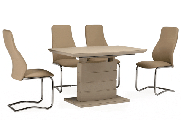 Стол раскладной обеденный Vetro Mebel TMM-50-1 Матовый Капучино-2