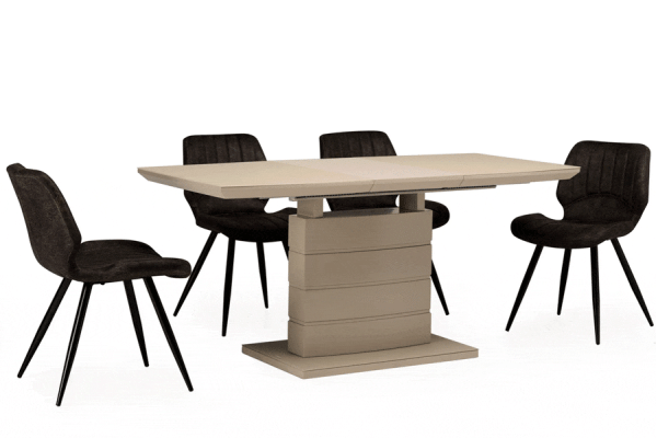 Стол раскладной обеденный Vetro Mebel TMM-50-1 Матовый Капучино-3