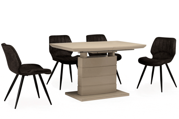 Стол раскладной обеденный Vetro Mebel TMM-50-1 Матовый Капучино-4