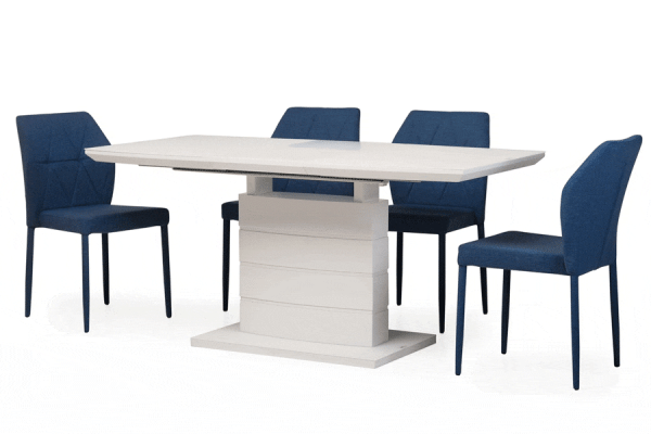 Стіл розкладний обідній Vetro Mebel TMM-50-1 Матовий Білий-3