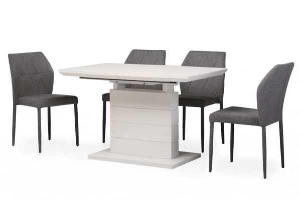 Стіл розкладний обідній Vetro Mebel TMM-50-1 Матовий Білий-13