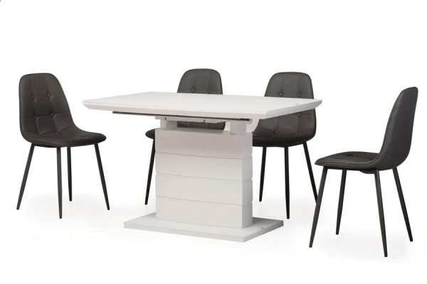 Стіл розкладний обідній Vetro Mebel TMM-50-1 Матовий Білий-14