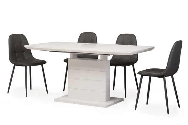 Стіл розкладний обідній Vetro Mebel TMM-50-1 Матовий Білий-15