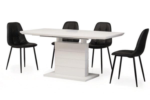 Стіл розкладний обідній Vetro Mebel TMM-50-1 Матовий Білий-17