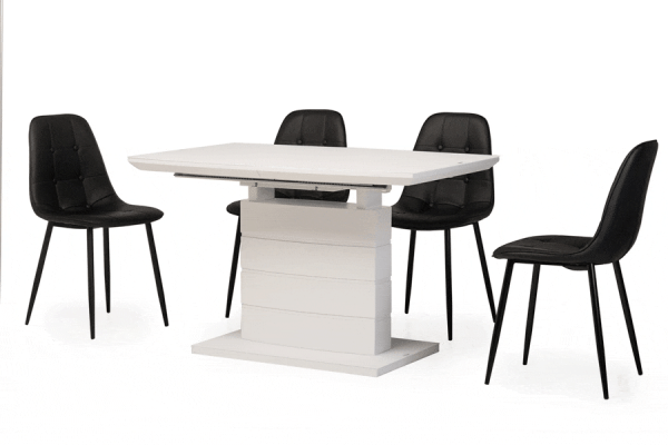 Стіл розкладний обідній Vetro Mebel TMM-50-1 Матовий Білий-18