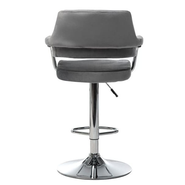 Барний стілець Vetro Mebel B-91 Сірий велюр-5