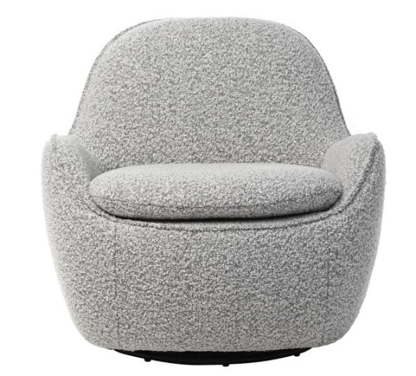 Поворотне крісло Vetro Mebel Каллісто Сіра бриж-1