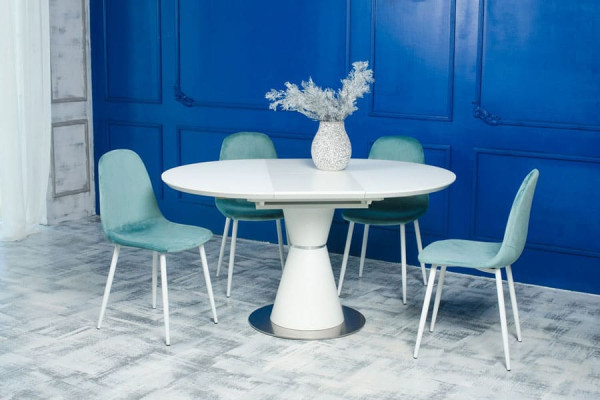 Розкладний обідній стіл Vetro Mebel TML-651-1 Білий-12