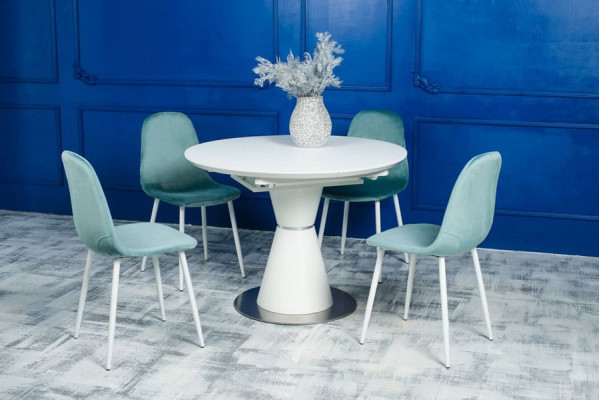 Розкладний обідній стіл Vetro Mebel TML-651-1 Білий-13