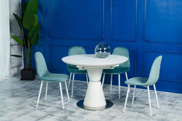 Розкладний обідній стіл Vetro Mebel TML-651-1 Білий-14