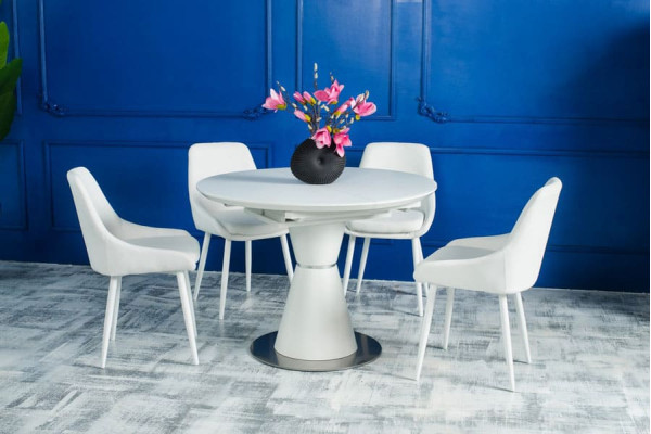 Розкладний обідній стіл Vetro Mebel TML-651-1 Білий-15