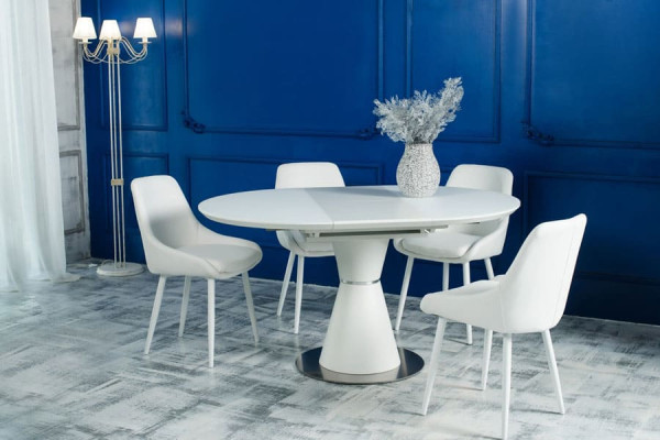 Розкладний обідній стіл Vetro Mebel TML-651-1 Білий-17