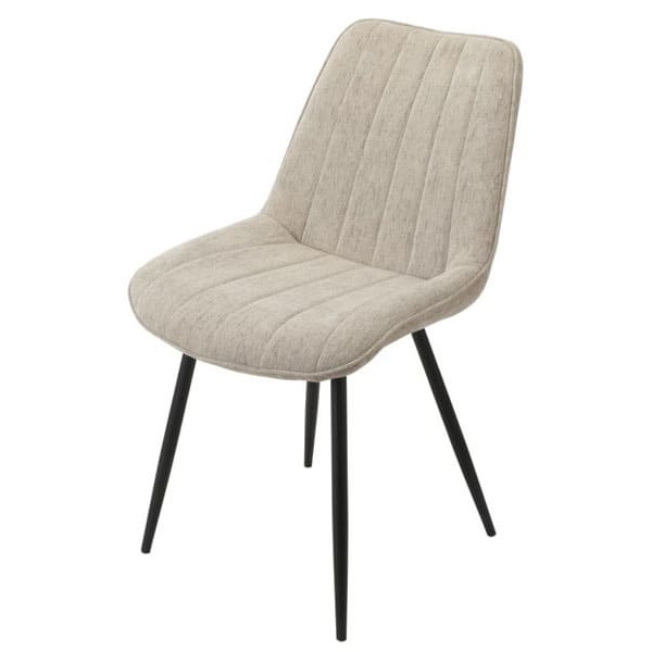 Стілець Vetro Mebel N-50 Бежево-чорний тканина-0