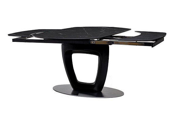 Керамічний стіл розкладний обідній Vetro Mebel TML-825 Неро маркіна-чорний-11