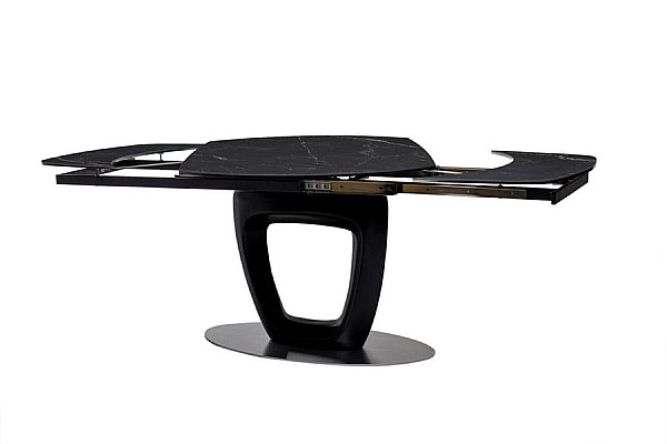 Керамічний стіл розкладний обідній Vetro Mebel TML-825 Неро маркіна-чорний-12